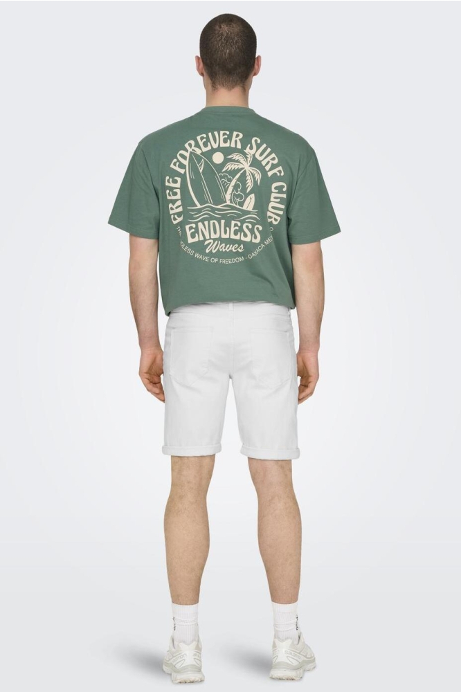ONSPLY WHITE 9297 AZG DNM SHORTS NO 22029297 White